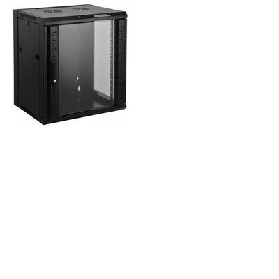 Manhattan Rackszekrény - 19" fali kivitel (12U, 635 (h) x 570 (w) x 450 (d) mm, Flatpack, Fekete)