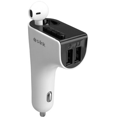 S-Link FM Transmitter - SL-BT245 Bluetooth (BT5.0.; Dual USB, MicroSD; 3A USB gyorstöltő, +1 db fülhallgató)