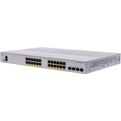 Cisco CBS350-24P-4G 24x GbE PoE+ LAN 4x SFP port L3 menedzselhető PoE+ switch