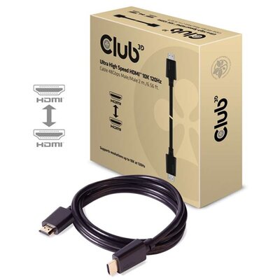 Club3D HDMI 2.1 MALE TO HDMI 2.1 MALE ULTRA HIGH SPEED 10K 120Hz 2m/ 6.56ft