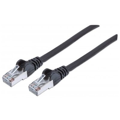 Manhattan Kábel - S/FTP Patch (RJ45 to RJ45, Cat7 600Mhz, LSOH, 100% réz, 1.5m, Fekete)