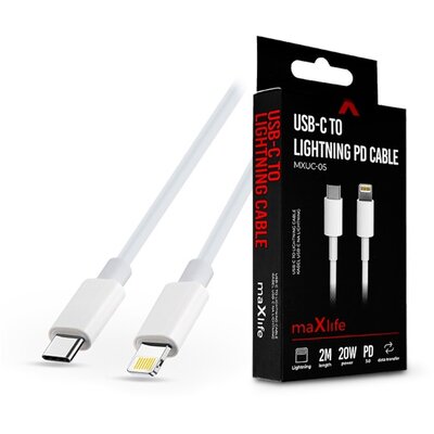 Maxlife TF-0138 Type-C - Lightning 2 m-es vezetékkel PD3.0 Cable - 20W adat- és töltőkábel