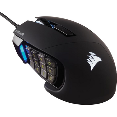 CORSAIR Scimitar Elite RGB, Fekete, 18000DPI Gamer egér