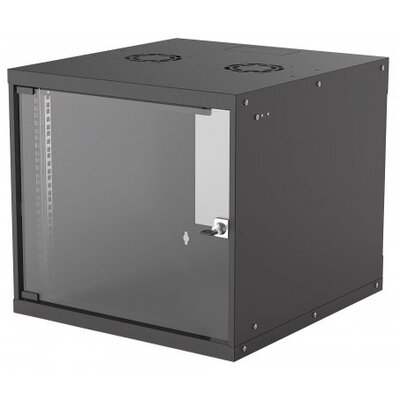 Manhattan Rackszekrény - 19" fali kivitel (9U, 560 (L) x 540 (W) x 487 (H) mm, IP20, Flatpack, Fekete)