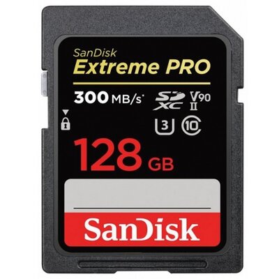 SANDISK Extreme PRO SDXC 128GB UHS-II 300MB/s CL10, U3, V90