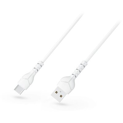 Devia ST351310 ECO Kintone 2A 1m USB/Type-C fehér adat- és töltőkábel