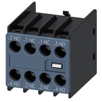 Siemens 3RH2911-1FA22 2NO+2NC homloklapi S00-S3 mágneskapcsolókhoz csavaros segédérintkező blokk