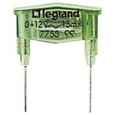 Legrand 775899 Legrand 8/12V 15mA zöld glimmlámpa