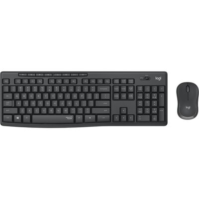 LOGITECH Billentyűzet + egér - MK295 Silent Vezeték Nélküli Combo Grafitszürke, US