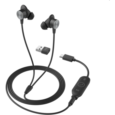 Logitech Zone Wired Earbuds zajszűrő mikrofonnal