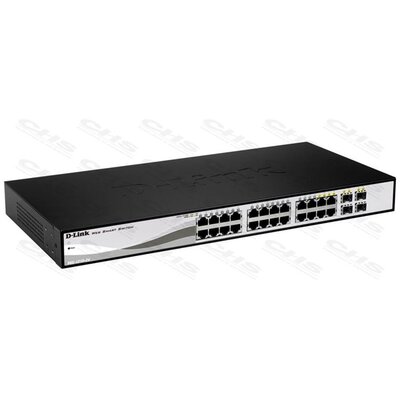 D-Link 24-port 10/100/1000 Gigabit Smart Switch including 4 Combo 1000BaseT/SFP