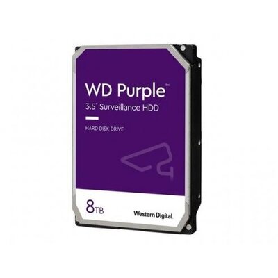 Western Digital Belső HDD 3.5" 8TB - WD84PURZ (5640rpm,128 MB puffer, SATA3 - Purple (biztonságtechnikai rögzítőkbe is))