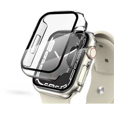 Haffner FN0287 Defense 360 Apple Watch 7 (41mm) átlátszó védőtok edzett üveggel