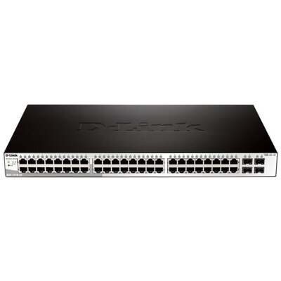 D-LINK Switch 48x1000Mbps + 4xGigabit SFP Menedzselhető Rackes, DGS-1210-52