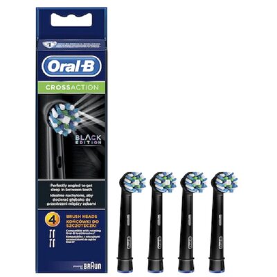 Oral-B CrossAction 4 db-os fekete fogkefefej szett