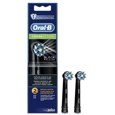 Oral-B CrossAction 2 db-os fekete fogkefefej szett