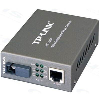 TP-LINK Optikai Media Konverter WDM 100(réz)-100FX(SC) Single mód, MC112CS