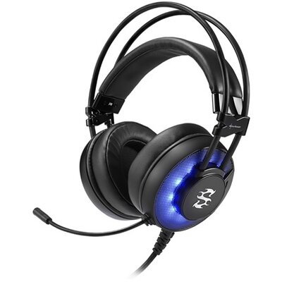 Sharkoon Fejhallgató - Skiller SGH2 (fekete; mikrofon; USB; nagy-párnás; 2.5m kábel; PS4 kompatibilis)