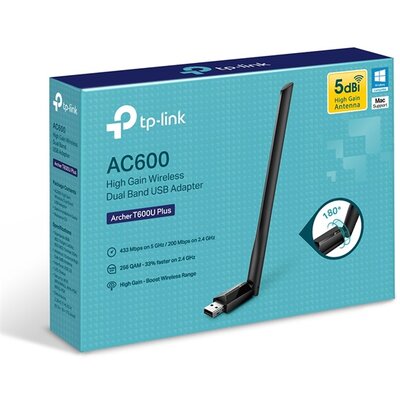 TP-LINK Wireless Adapter USB Dual Band AC600, Archer T600U Plus