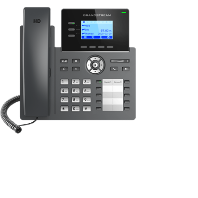 GRANDSTREAM IP Telefon 3 vonalas Carrier-Grade, HD LCD kilejző POE, GRP 2604P