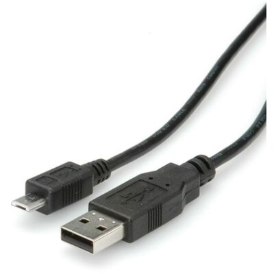 ROLINE kábel USB A Male to MicroUSB B Male 0,8m