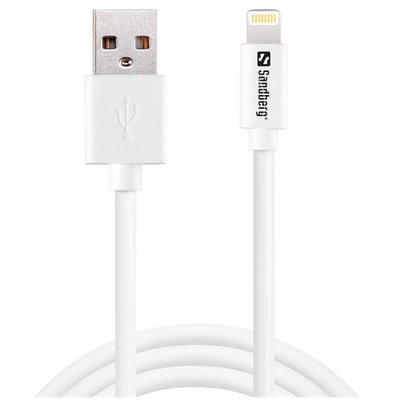 SANDBERG Töltőkábel, USB>Lightning MFI 1m White