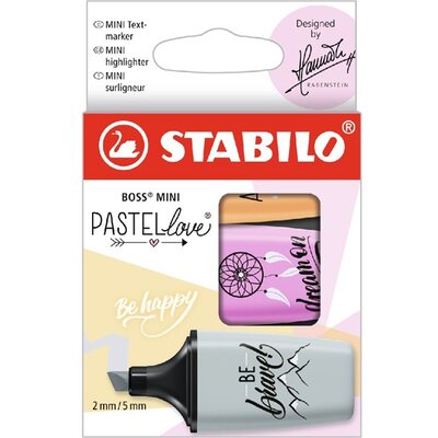 Stabilo BOSS MINI Pastellove 3 db/csomag vegyes színű szövegkiemelő