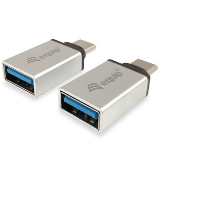 Equip Átalakító - 133473 (USB-C -> USB-A átalakító, apa/anya, ezüst)