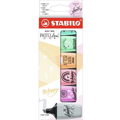 Stabilo BOSS MINI Pastellove 6 db/csomag vegyes színű szövegkiemelő