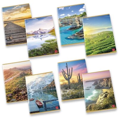 Pigna Paesaggi A4 tűzött 42 lapos kockás füzet