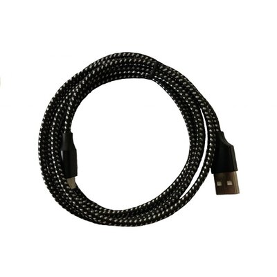 BLACKBIRD Type-C USB Adatkábel 1m, Fekete 2A (Extra erős anyagból)