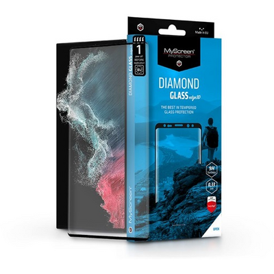 MSP LA-2145 Samsung S908B Galaxy S22 Ultra 5G ívelt Diamond Glass Edge3D edzett üveg képernyővédő