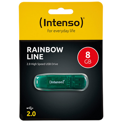 Intenso 8GB Rainbow Line USB2.0 Green
