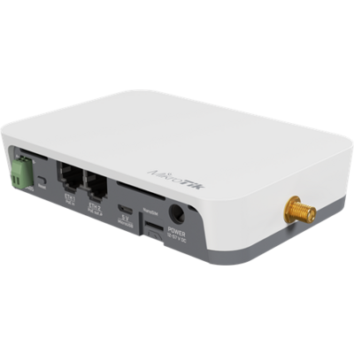 MIKROTIK Wireless Router KNOT 2,4GHz, 2x100Mbps, 300Mbps, 1xNanoSIM, Falra rögzíthető - RB924IR-2ND-BT5&BG77&R11E-LR8