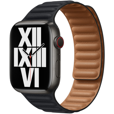 Apple 45MM MIDNIGHT LEATHER LINK S/M