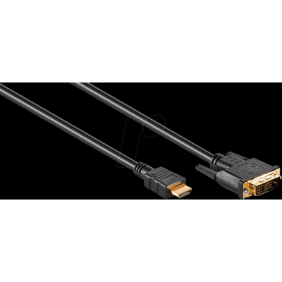 Goobay DVI kábel DVI M (Single Link)/ HDMI 1m