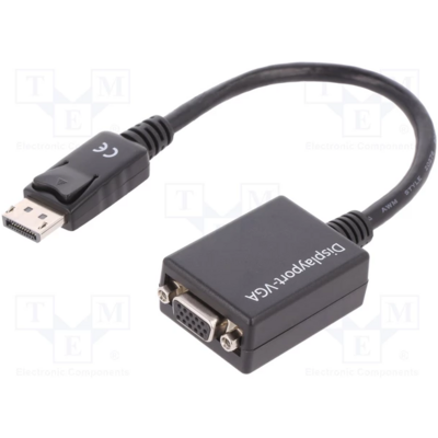 Assmann DisplayPort - VGA Adapter/Converter cable 0,15m Black