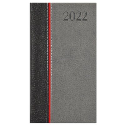 Kalendart Groovy 2023-as G035 antracit/piros/szürke álló zsebnaptár