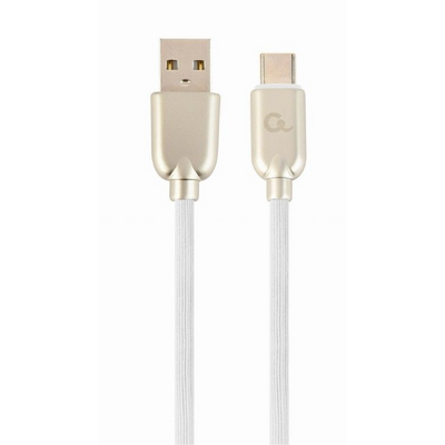 Gembird CC-USB2R-AMCM-1M-W Premium rubber Type-C USB charging and data cable 1m White