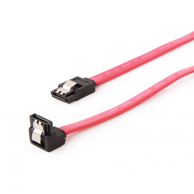 Gembird CC-SATAM-DATA90-0.3M SATA3 30cm data cable with 90 degree bent connector bulk packing metal clips