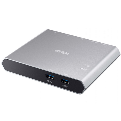 ATEN US3310 2-Port USB-C Gen 1 Dock Switch with Power Pass-through