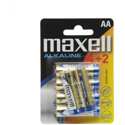 Maxell AA Alkáli Elem 4+2db/csomag