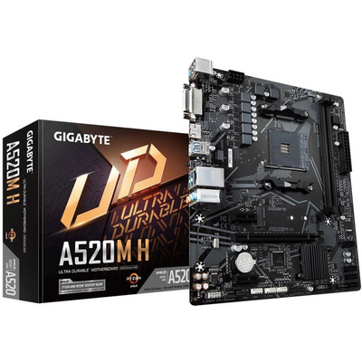 GIGABYTE Alaplap AM4 A520M H AMD A520, mATX