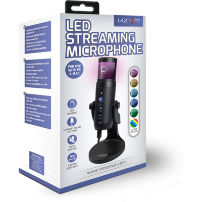 VENOM LED RGB Streamer Mikrofon, VS2868