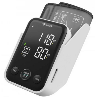 TrueLife Pulse V-Vsion Digitális, felkaros vérnyomásmérő, Asztali tartóval