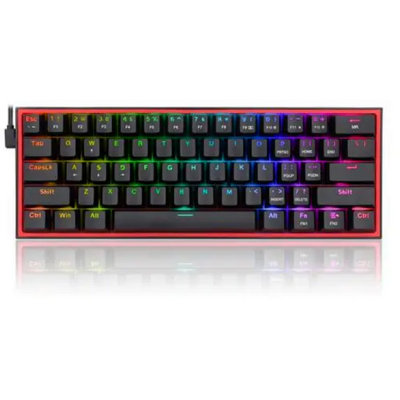 Redragon Fizz Pro black, wired&2.4G&BT mechanical Keyboard, RGB, blue switch Black HU