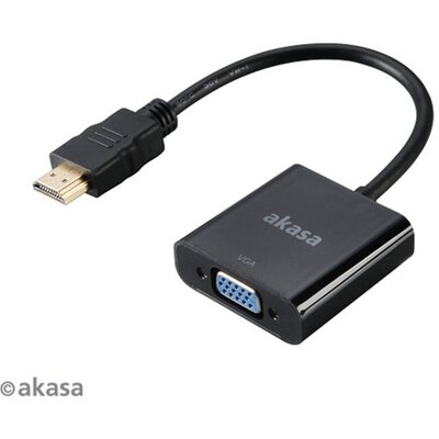 Akasa HDMI - VGA - 20cm - AK-CBHD15-20BK