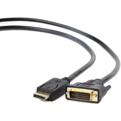 Gembird CC-DPM-DVIM-1M DisplayPort to DVI-D (Dual Link) (24+1) adapter cable 1m Black