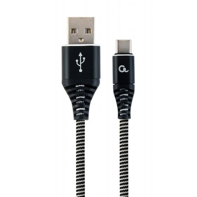 Gembird CC-USB2R-AMCM-2M Premium rubber Type-C USB charging and data cable 2m Black