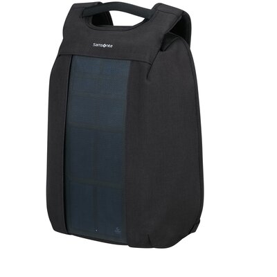 Samsonite SUNSPOT Laptop Backpack 15.6" Solar w/Powerbank 10K Black Steel napelemes hátizsák